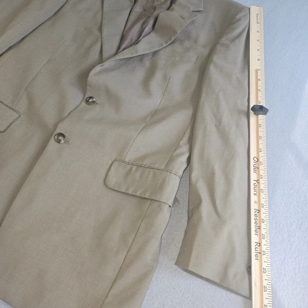 Jos. A. Bank Blazer Mens 40R Tan Two Button Notch Lapel Solid Sport Coat